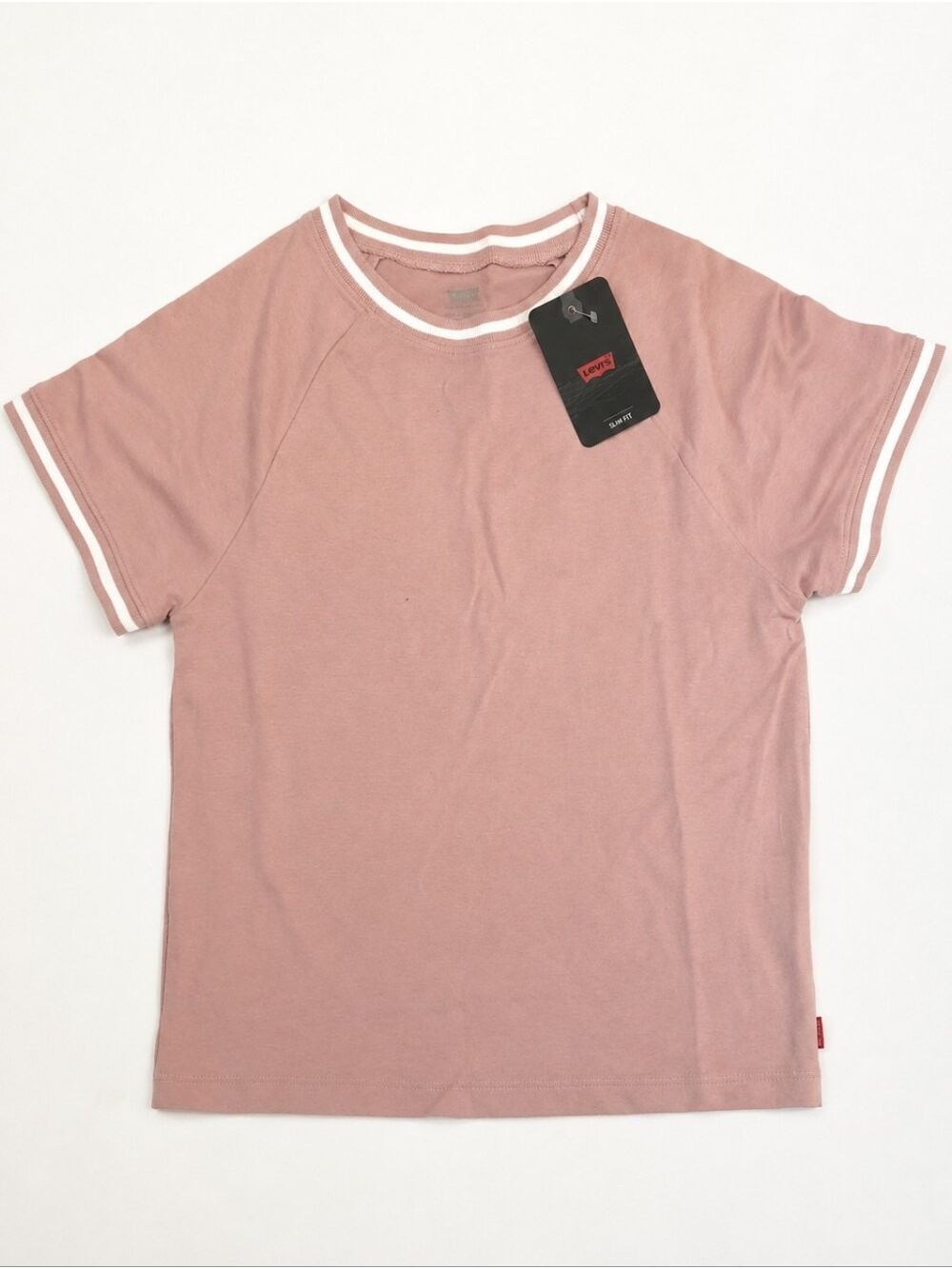 Levi’s Women’s Pink Varsity Ringer T-Shirt Size Large NWT